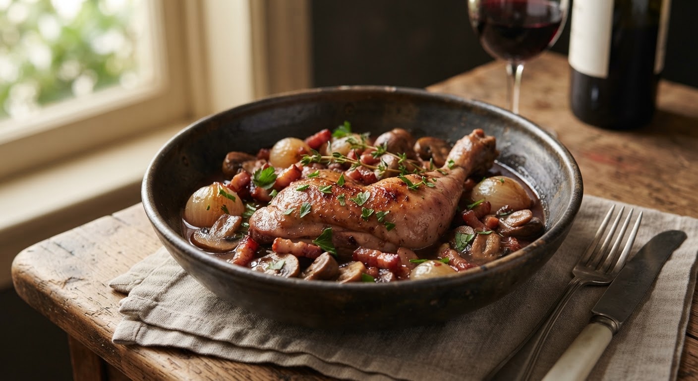 Plated Classic Coq au Vin